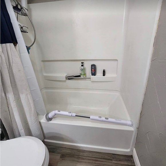 New Electric Spin Scrubber Cordless Adjustable Extension Arm 4 Cleaning Heads - Picture 6 of 6